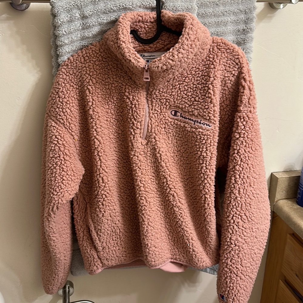Champion fuzzy sweatshirt with zip
